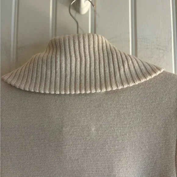 Rebecca Taylor Cream Double-Breasted front tie Cardigan Wool Blend button front - Picture 14 of 15